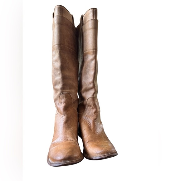 Frye Womens Paige Tall Riding Boots Weathered Distressed Burnished Tan Size 6.5 - Picture 6 of 16